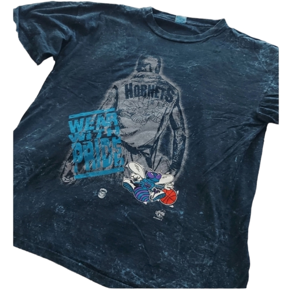 COPY - Rare 90s hornets NBA GRAPHIC T SHIRT SIZE XL